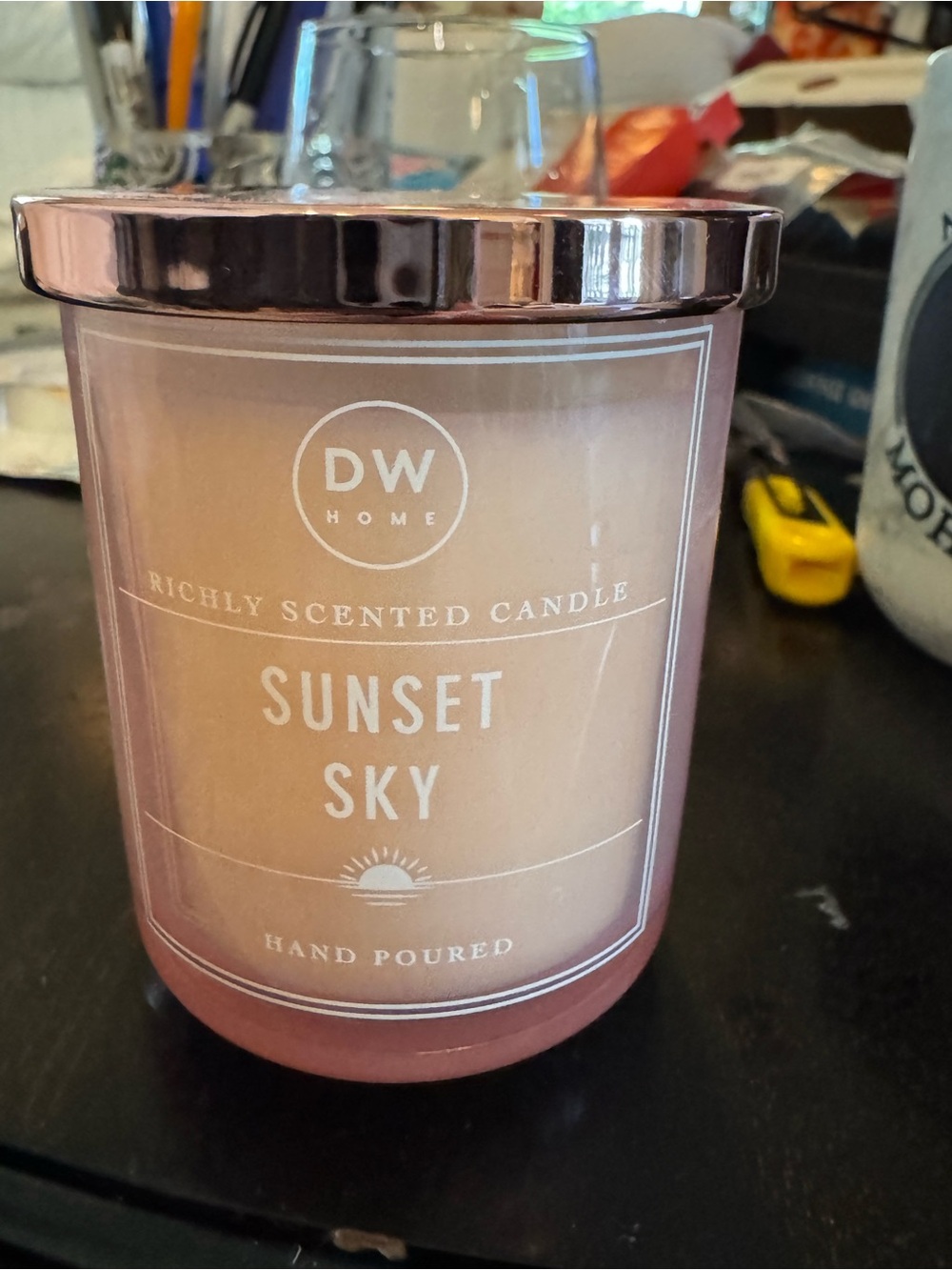 Francesca DW Home Sunset Sky Pink Scented Candle